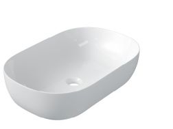 Washbasin 61x40 cm, white ceramic - COUNTER TOP 4002