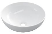Washbasin Ø 400 mm, white ceramic - COUNTER TOP 2302