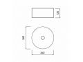 Washbasin  360 mm, white ceramic - COUNTER TOP 3001