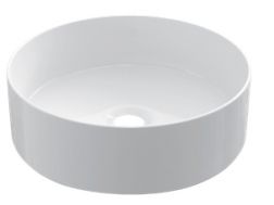 Washbasin Ø 360 mm, white ceramic - COUNTER TOP 3001