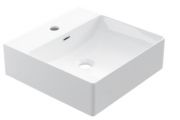 Washbasin 40x40 cm, white ceramic - COUNTER TOP 1003