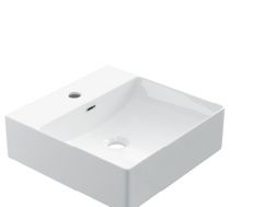 Washbasin 42x42 cm, white ceramic - COUNTER TOP 1004