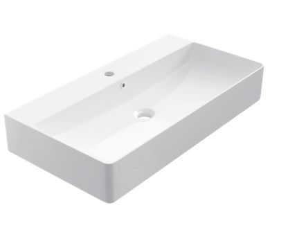 Washbasin 42x80 cm, white ceramic - COUNTER TOP 1010
