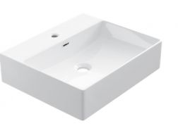 Washbasin 42x50 cm, white ceramic - COUNTER TOP 1005