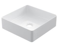 Washbasin 36x36 cm, white ceramic - COUNTER TOP 2401