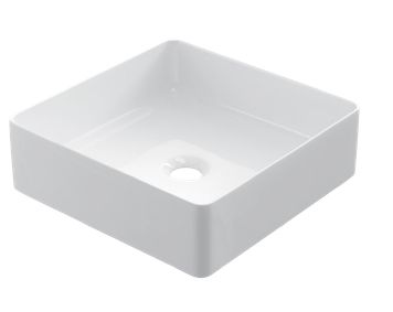 Washbasin 36x36 cm, white ceramic - COUNTER TOP 2401