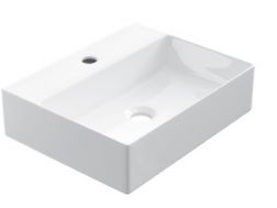 Washbasin 35x45 cm, white ceramic - COUNTER TOP 1008