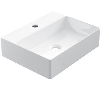 Washbasin 35x45 cm, white ceramic - COUNTER TOP 1008
