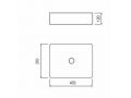 Washbasin 47x37 cm, white ceramic - COUNTER TOP 2402
