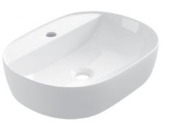 Washbasin 500x380 mm, white ceramic - COUNTER TOP 1007