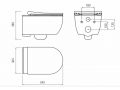 Matt grey - Toilet bowl, wall-hung, for WC