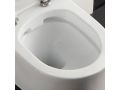 Matt black - SHORT toilet bowl, wall-hung, for WC