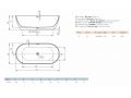 Freestanding bathtub, 1500 x 750 x 570 mm, acrylic - BARO Matte black