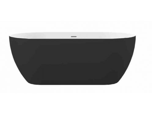 Freestanding bathtub, 1500 x 750 x 570 mm, acrylic - BARO Matte black
