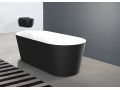 Freestanding bathtub, 1700 x 800 x 580 mm, acrylic, matt white - BASQ