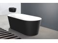 Freestanding bathtub, 1700 x 800 x 580 mm, acrylic, matt white - BASQ
