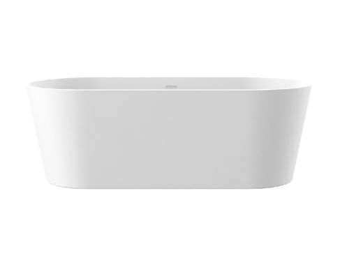 Freestanding bathtub, 1700 x 800 x 580 mm, acrylic, matt white - BASQ