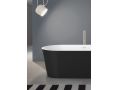 Freestanding bathtub, 1700 x 800 x 580 mm, acrylic, matt black - BASQ