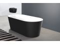 Freestanding bathtub, 1700 x 800 x 580 mm, acrylic, matt grey - BASQ