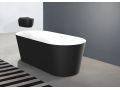 Freestanding bathtub, 1700 x 800 x 580 mm, acrylic, matt grey - BASQ