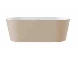 Freestanding bathtub, 1700 x 800 x 580 mm, acrylic, matt beige - BASQ