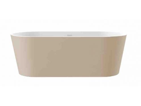 Freestanding bathtub, 1700 x 800 x 580 mm, acrylic, matt beige - BASQ