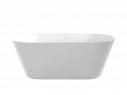 Freestanding bathtub, 1700 x 800 x 640 mm, in Solid Surface mineral resin, in matt color - HYDRA