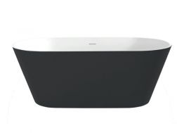 Freestanding bathtub, 1700 x 800 x 640 mm, in Solid Surface mineral resin, in matt color - HYDRA anthracite