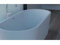 Freestanding bathtub, 1660 x 810 x 580 mm, in Solid Surface mineral resin, in matt color - ELLE