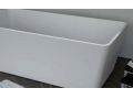 Freestanding bathtub, 1700 x 800 x 580 mm, in Solid Surface mineral resin, in matt color - KUBO