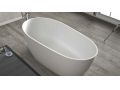 Freestanding bathtub, 1550 x 850  x 580 mm, in Solid Surface mineral resin, in matt color - ASY