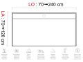 Shower tray, lateral drain, in Solid-Surface mineral resin - FIDJI