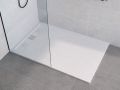 Shower tray, drain, in mineral resin - VENISE INOX 120