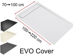 Shower tray, drain, in mineral resin - EVO COVER