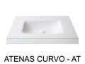 Thermoformed washbasin, suspended or built-in, in Solid-Surface - ATENAS CURVO 40