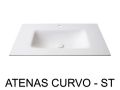 Thermoformed washbasin, suspended or built-in, in Solid-Surface - ATENAS CURVO 40
