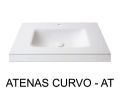 Thermoformed washbasin, suspended or built-in, in Solid-Surface - ATENAS CURVO 45