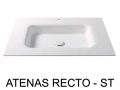 Thermoformed washbasin, suspended or built-in, in Solid-Surface - ATENAS RECTO 50