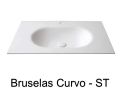 Thermoformed washbasin, suspended or built-in, in Solid-Surface - BRUSELAS CURVO