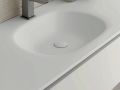 Thermoformed washbasin, suspended or built-in, in Solid-Surface - BRUSELAS CURVO