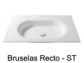 Thermoformed washbasin, suspended or built-in, in Solid-Surface - BRUSELAS RECTO