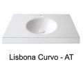 Thermoformed washbasin, suspended or built-in, in Solid-Surface - LISBONA CURVO 33