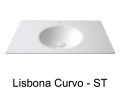 Thermoformed washbasin, suspended or built-in, in Solid-Surface - LISBONA CURVO 33