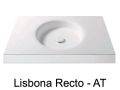 Thermoformed washbasin, suspended or built-in, in Solid-Surface - LISBONA RECTO 33
