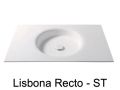 Thermoformed washbasin, suspended or built-in, in Solid-Surface - LISBONA RECTO 33