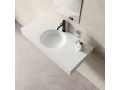 Thermoformed washbasin, suspended or built-in, in Solid-Surface - LISBONA RECTO 33