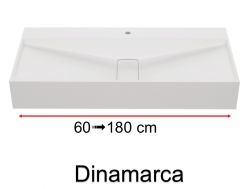 Countertop, suspended or countertop, in Solid-Surface - DINAMARCA
