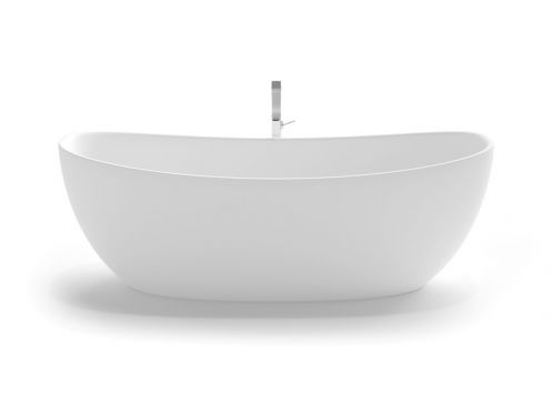 Freestanding bathtub, 1800 x 850  x 630 mm, in Solid Surface mineral resin, in matt color - ARAL