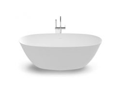 Freestanding bathtub, 1600 x 750 x 575 mm, in Solid Surface mineral resin, in matt color - COVADONGA