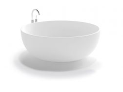 Freestanding bathtub, Ø 1350 mm, in Solid Surface mineral resin, in matt color - ISEO